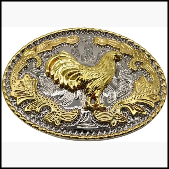 Premium Metal Alloy Rooster Belt Buckle Fits 2 Inch Belts main image 7